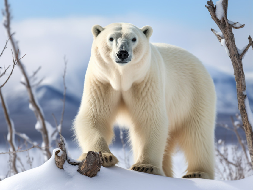 A portrait of a polar bear