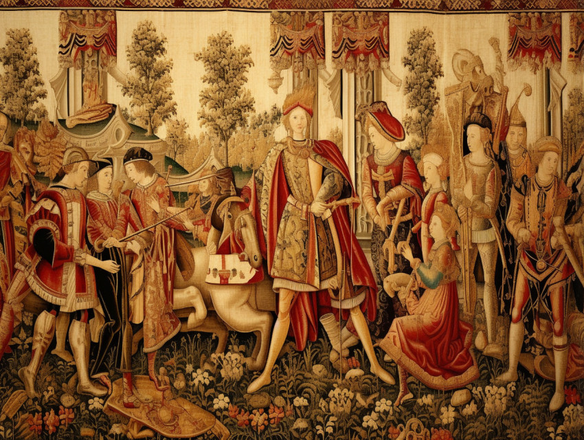 A photo of a flemish tapestry craft