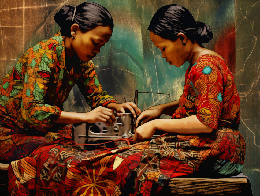 Hand-Dyed Batik Fabric