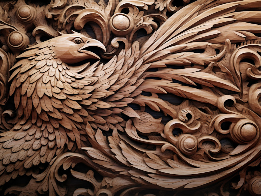 A photo of a wood carving craft