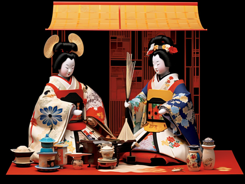 Traditional Japanese Hina Dolls
