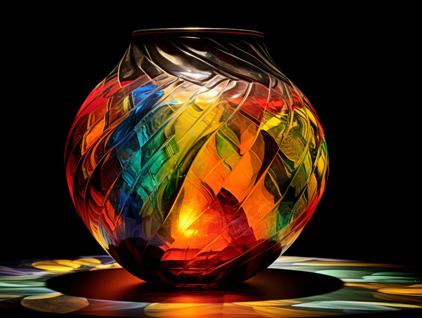 Graal glass sculpture