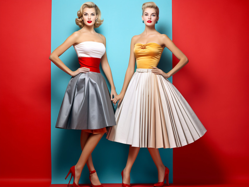 1950s fashion model full body photo