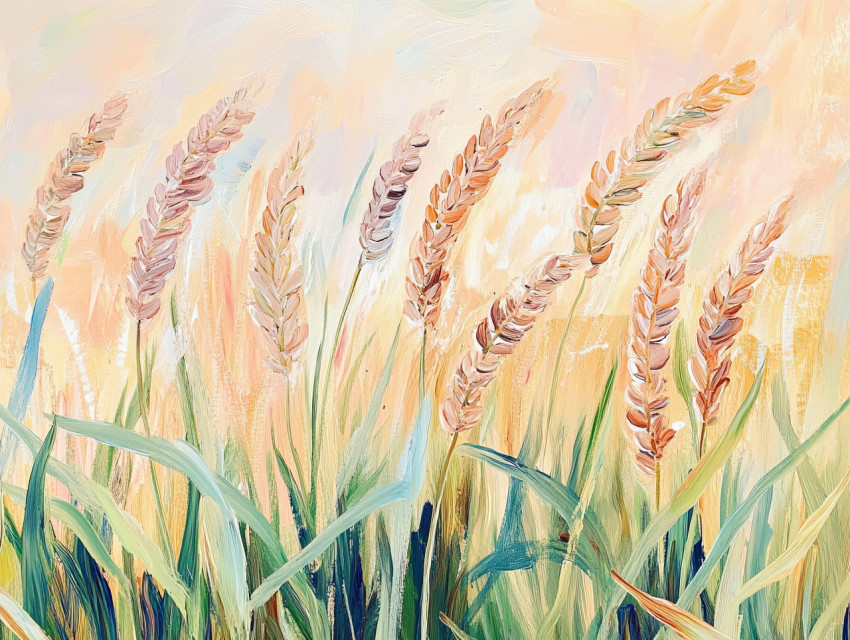 Golden wheat field stretching under a warm sunny sky