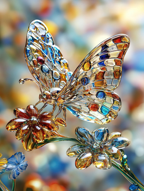 Butterfly resting on a vibrant flower