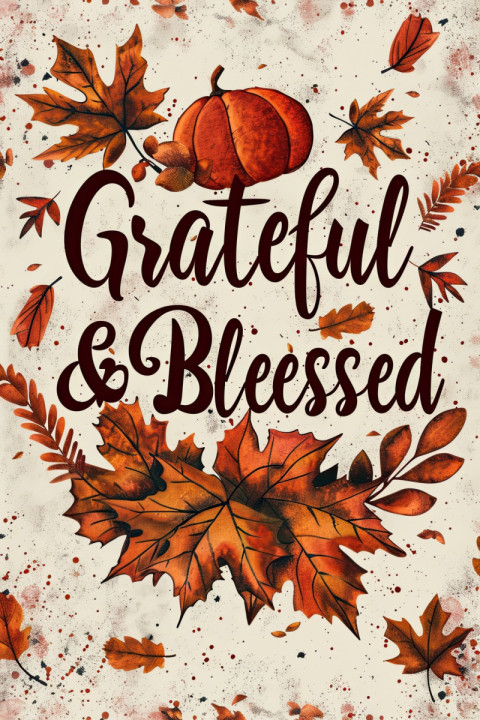 Thanksgiving poster with a warm and rustic atmosphere