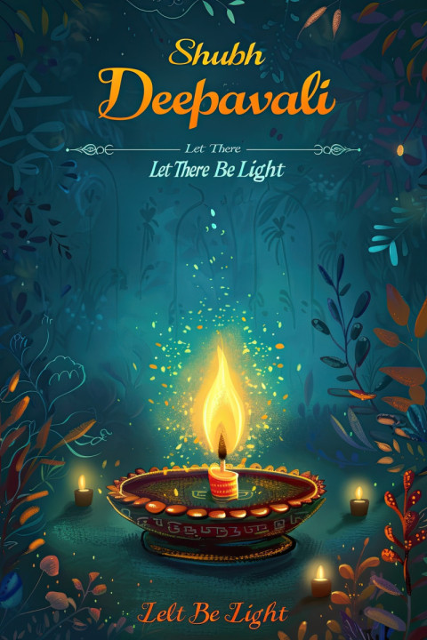 Diwali poster with a glowing and festive atmosphere