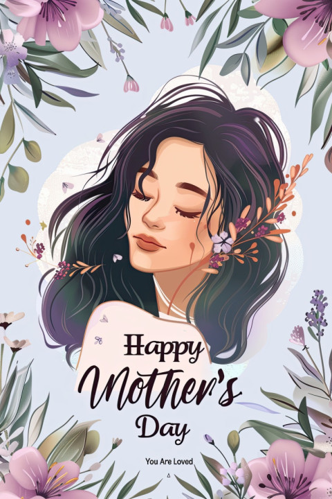 Mother day poster with a soft and heartwarming atmosphere