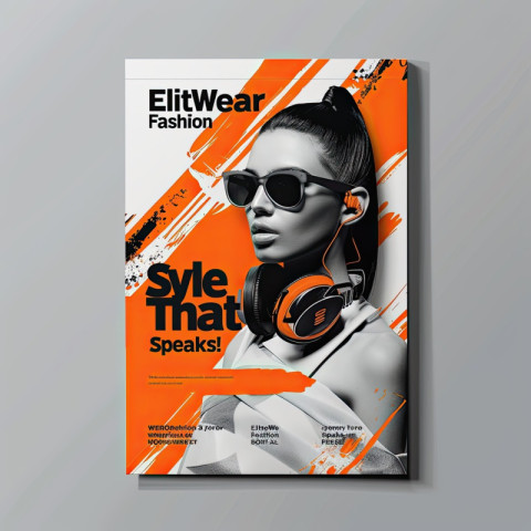 Energetic flyer designs of elitewear fashion with text style that speaks