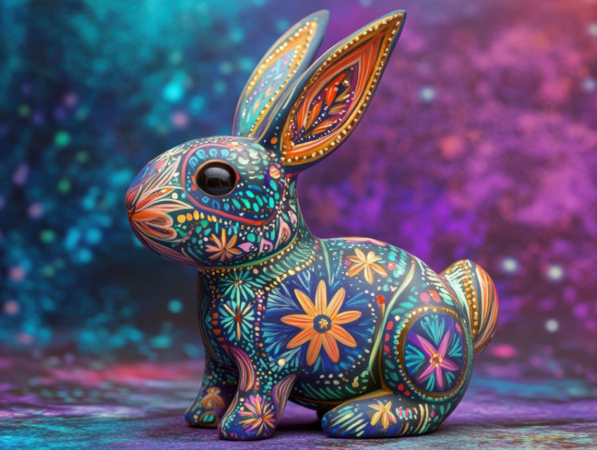 Rabbit with cosmic star markings