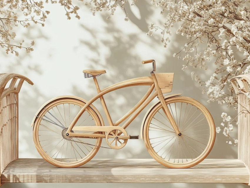 Vintage bicycle parked on a bridge overlooking a calm river