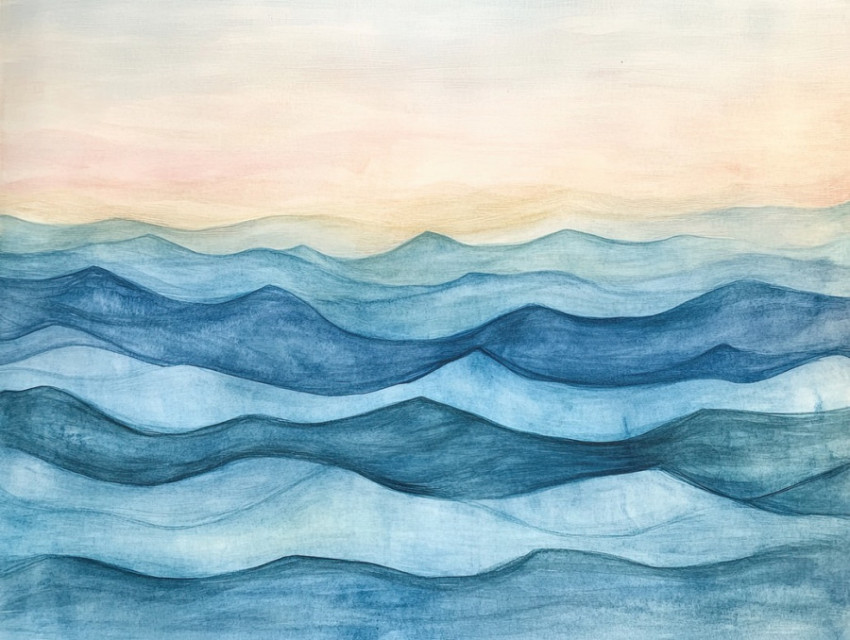 Gentle waves in blue gradients