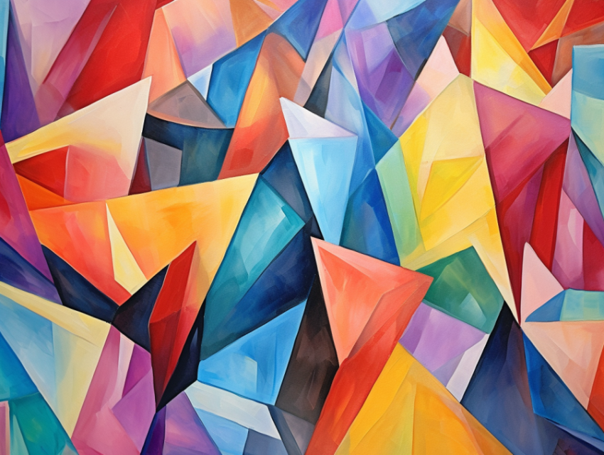A Crystal Cubism Art Painting