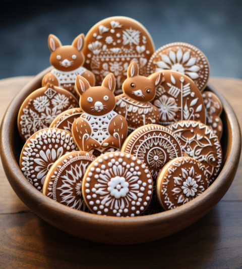 Delightful easter cookies featuring charming bunny ear decorations and cute rabbit designs