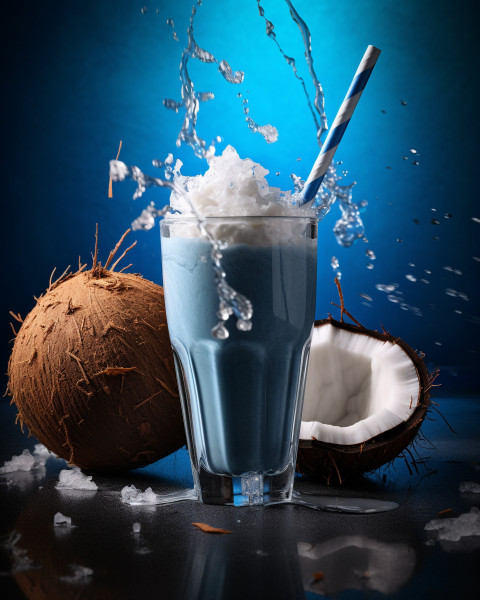 A photo of a Coconut water, beverage advertisement photography inspiration