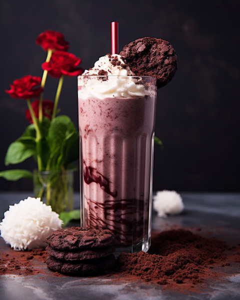 A photo of a Oreo milkshake, beverage advertisement photography inspiration