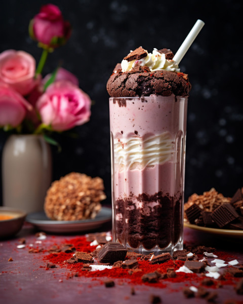 A photo of a Oreo milkshake, beverage advertisement photography inspiration