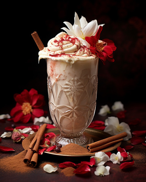 A photo of a Chai milkshake, beverage advertisement photography inspiration