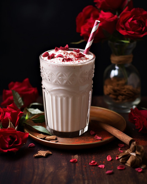 A photo of a Chai milkshake, beverage advertisement photography inspiration