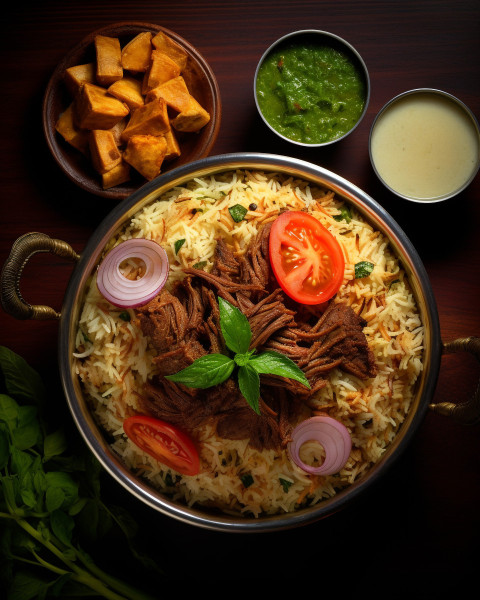 Thalassery Mutton Biryani, biryani advertisement, biryani stock photo