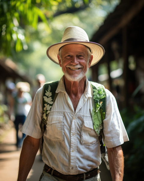 A man on a pathway