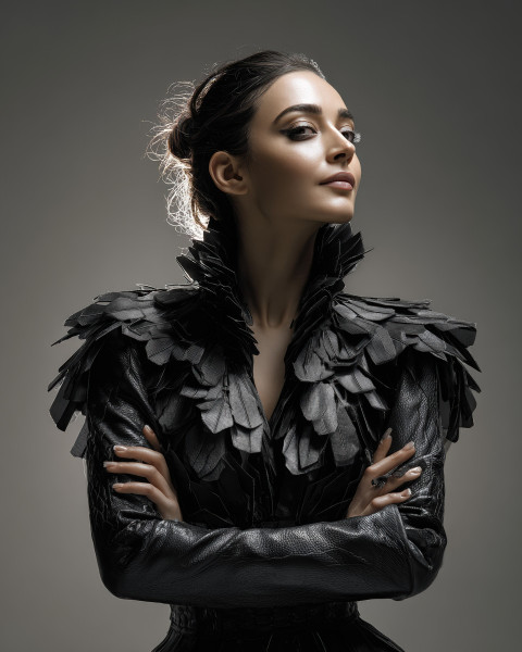 Turkish model in layered corset