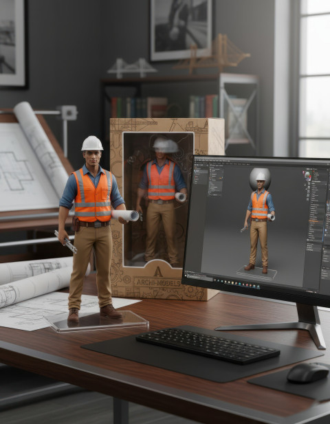 A Civil Engineer in an Office Figurine Google Gemini Prompt A Civil Engineer in an Office Figurine Google Gemini Prompt