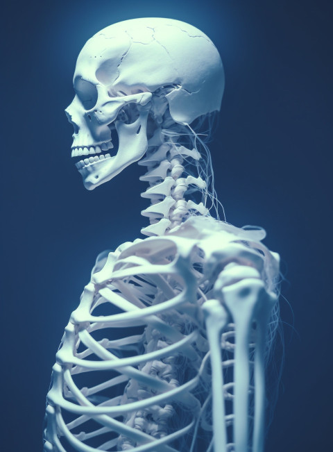 Human Skeleton with Spine