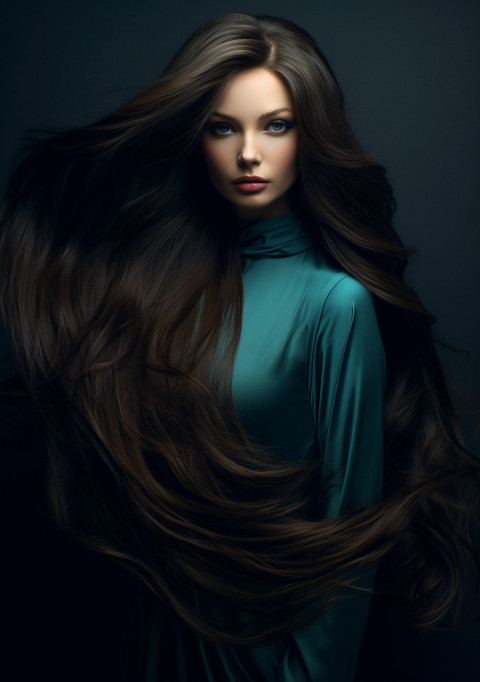 Strong Young Woman with Confident Hair