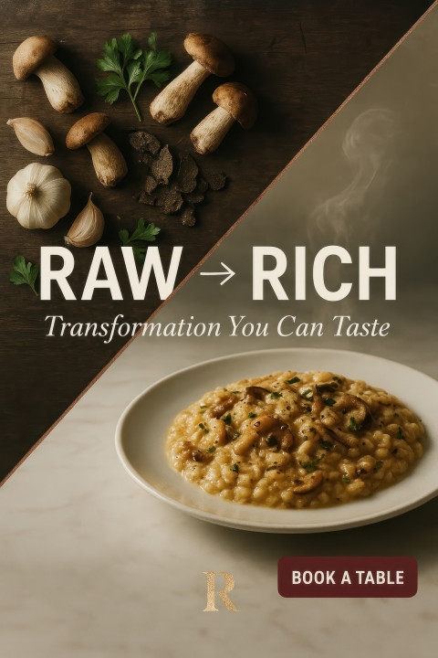 Creamy wild mushroom risotto with garlic Creamy wild mushroom risotto with garlic