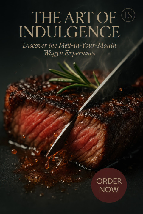 Juicy wagyu steak sliced to show tender pink center Juicy wagyu steak sliced to show tender pink center