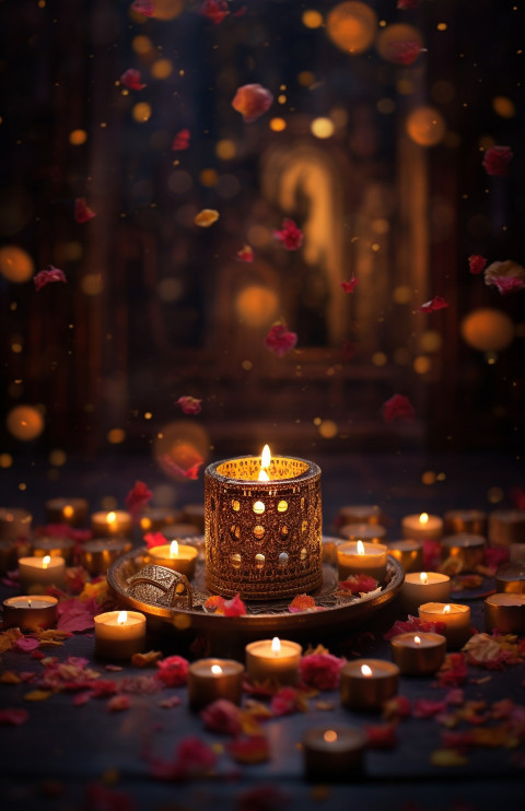 Candlelight creating a warm and inviting atmosphere