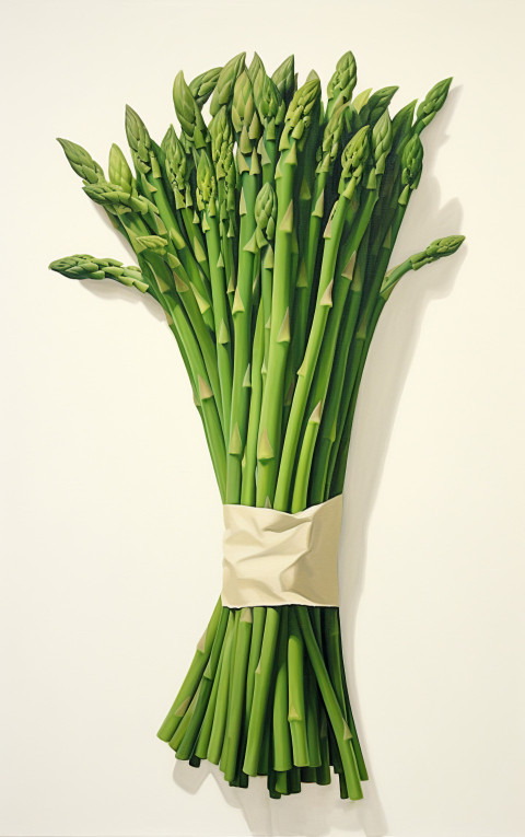 Asparagus Spears on White Background