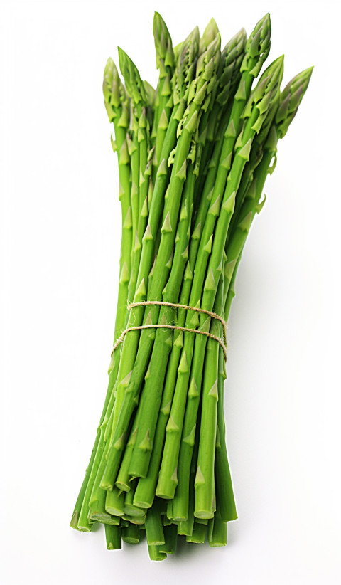 Asparagus Stalks Isolated on White