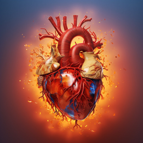 A photo of human heart, Health and Medical stock image