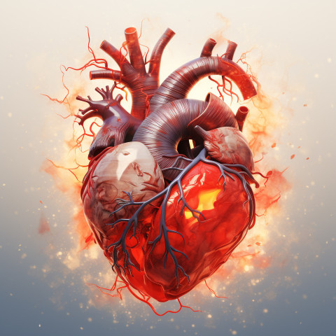 A photo of human heart, Health and Medical stock image