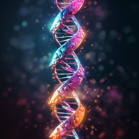 Representation of human DNA chain, Health and Medical stock image