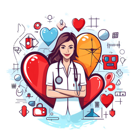 Cardiologist, Health and Medical stock image