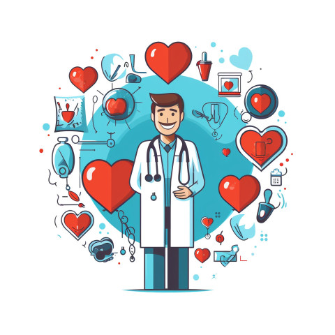 Cardiologist, Health and Medical stock image