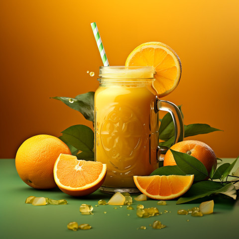 A photo of a Orange juice, beverage advertisement photography inspiration