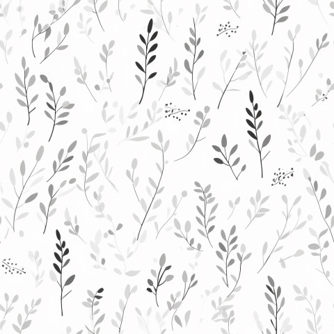 Seamless Light Gray Background with Nature Pattern