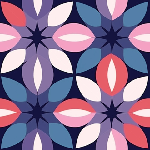 Colorful Geometric Flower Pattern