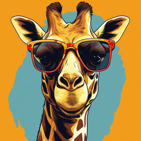 Sunglasses Selfie Giraffe