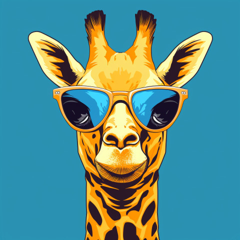 Giraffe with Cool Shades