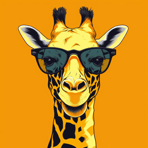 Giraffe in Stylish Shades