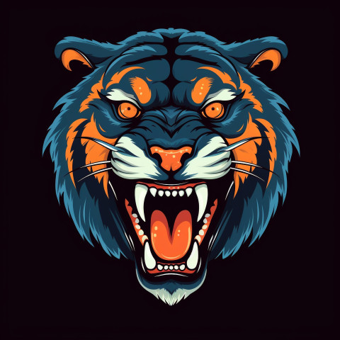 Angry Tiger Vector