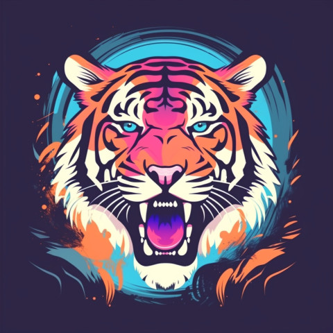 Tiger Splash Art Print