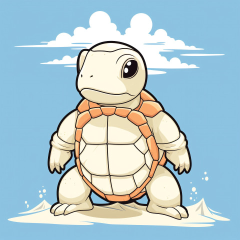 Beachy White Turtle T-Shirt