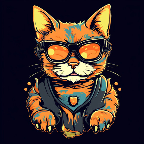 Funny Cat Tattoo T-Shirt