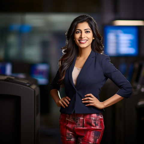 Indian woman investment banker stock photo